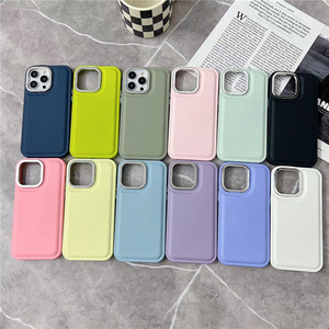 Pour <span class=keywords><strong>OPPO</strong></span> A38 4G/A18/A53 5G/<span class=keywords><strong>RENO</strong></span> <span class=keywords><strong>7</strong></span> 4G Handyhille coques de téléphone objectif de caméra argenté spray d'huile cadre métallique fundas para étui celular - Product Image 1