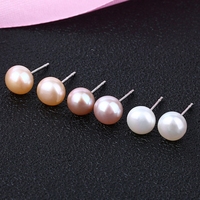 Zakol — boucles d'oreilles en argent S925 avec perles d'eau douce pour femme, bijoux féminins, produit tendance, G129