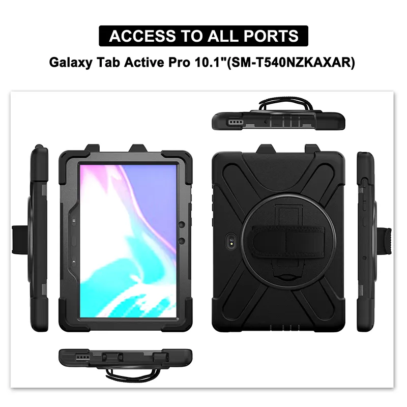 2020ร้อนขายสายรัดข้อมือสำหรับ Samsung Galaxy Tab Active Pro 4 10.1นิ้ว SM-T636ปกสีดำ