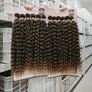Extensions de <span class=keywords><strong>cheveux</strong></span> synthétiques Julianna Water Wave Wholesale Regular Jerry Curly Body Wavy 1 Pack Solution, tissage de <span class=keywords><strong>cheveux</strong></span> - Product Image 1