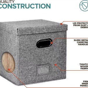 Cajas de almacenamiento de ropa, cuadradas, plegables, para más de 50 artículos, caja móvil resistente - Product Image 4