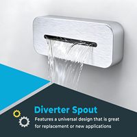 Système de douche en laiton à double tête avec affichage LED, robinets, douchettes 10 et 6 pouces, 4 fonctions, installation séparée possible (Nickel brossé)