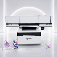 Imprimante UV à plat économique 6090 avec caméra optionnelle et dispositif UV DTF, dispositif cylindrique