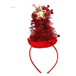 Christmas Headband Velvet Glitter Fabric Star <b>Tree</b> Design Party Accessory Unisex - Product Image 5