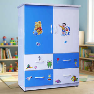Armario de Plástico Resistente para Niños con 2 Puertas y 4 Compartimentos 120x84x45cm - Hecho en Vietnam - Product Image 2