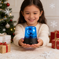 Lumière stroboscopique LED à piles, design compact et rotatif, effet clignotant multicolore, idéale pour la scène de discothèque, pour les anniversaires d'enfants
