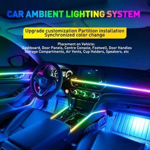 Bande lumineuse LED RGB pour l'intérieur de la voiture, 110 cm, 75 cm, 35 cm, contrôle par application, mise à niveau 12V - Product Image 6