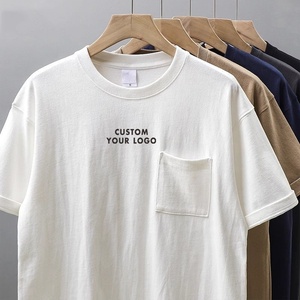 Peso massimo 210g t-shirt <span class=keywords><strong>con</strong></span> tasca per gli uomini Unisex Regular Fit manica corta <span class=keywords><strong>con</strong></span> serigrafia - Product Image 1