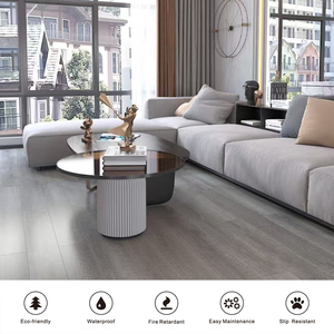 Revêtement UV en PVC WPC personnalisable Système de verrouillage par clic Revêtement de sol en planches larges pour chambres modernes Salons Hôtels Salles à manger - Product Image 3