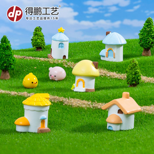 Casa de Verano en Miniatura, Manualidades de Resina, Adorno de Escritorio DIY, Decoraciones de Estilo de Dibujos Animados - Product Image 3