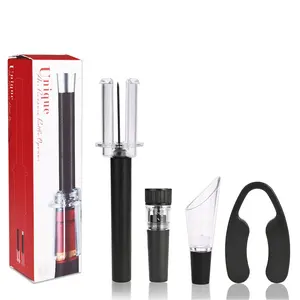Ouvre-bouteille de <span class=keywords><strong>vin</strong></span> à pression d'air avec coupe-feuille verseur de <span class=keywords><strong>vin</strong></span> et <span class=keywords><strong>bouchon</strong></span> à vide Ouvre-poche portable pour les amateurs de <span class=keywords><strong>vin</strong></span> - Product Image 1