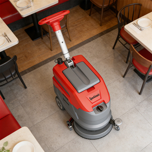 Portable Handheld Floor Scrubber <b>Machine</b> Industrial Commercial Push Type <b>Walk</b> Behind Outdoor Floor Scrubber for Restaurants - Product Image 4