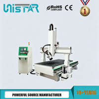 Routeur CNC 4 axes rotatif 90° ATC pour le travail du bois avec scie, idéal pour les portes d'armoires de cuisine et le changement automatique d'outils
