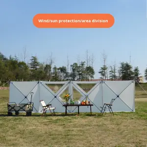 야외 캠핑 접이식 휴대용 옥스포드 천 3 계절 앞 유리 바람막이 커튼 바베큐 바람막이 - Product Image 4