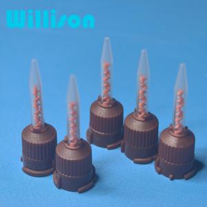 Pointes pointues dentaires uniques en plastique brun 4:1 mélangeur <span class=keywords><strong>dentaire</strong></span> en résine à pointe courte pour matériau de <span class=keywords><strong>ciment</strong></span> temporaire - Product Image 5