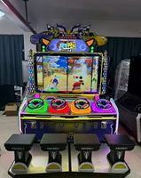 Machine de jeu d'arcade de course automobile pour 4 joueurs, simulateur de conduite à monnayeur pour centre de divertissement familial (FEC)