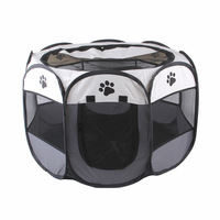 Tente pliable portable pour animaux de compagnie, salle d'accouchement, maison pour chien et chat amovible et lavable, motif floral, respirante, chaude et confortable