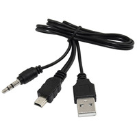 Kabel Splitter Speaker Mini USB untuk Peralatan Industri - Model G-karve DX2492 Female 5P 3.5mm Stereo Kabel Tembaga Berperingkat IP66