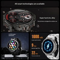 Reloj Inteligente con Pantalla TFT, Carga Magnética, Resistente al Agua hasta 30 m, Batería de Ultra Larga Duración de 1000 mAh, Éxito de Ventas en Comercio Electrónico Transfronterizo