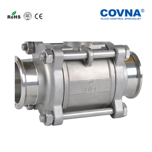 Vanne à boisseau sphérique motorisée COVNA DN40 1,5 pouce 3 pièces 1000 WOG 12V DC en acier inoxydable 316 avec actionneur électrique - Product Image 4