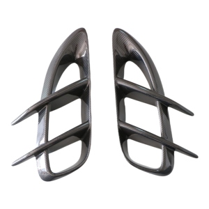 Rejillas de Ventilación de Fibra de Carbono para Porsche Cayman <span class=keywords><strong>Boxster</strong></span> para Kit de Carrocería 718, Borde de Parachoques Delantero, Difusor Trasero, Faldones Laterales en V - Product Image 1