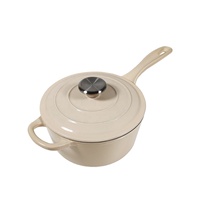 Ensemble de casseroles en fonte émaillée antiadhésive de couleur rouge