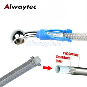 <span class=keywords><strong>Tubo</strong></span> Flessibile Universale AN3 M10 per Freni <span class=keywords><strong>Moto</strong></span> e Auto, Linea Idraulica in Acciaio Intrecciato per Freni e Frizione - Product Image 4