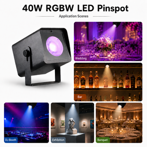 Wireless 40W RGBW COB LED Pinspot SpotLite 40 with Remote & DMX Control for Wedding and Stage Shows - Product Image 5