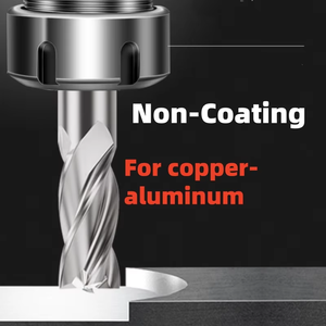 1 buah mata <span class=keywords><strong>Router</strong></span> CNC Flute HSS 1-25mm 3 4, mata profil penggilingan ujung datar logam untuk alat mesin tembaga Aluminium - Product Image 4