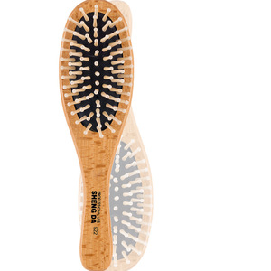 Peigne de massage capillaire en bois Sheng Da 922, usage professionnel en salon, plaque ovale large, design à coussin d'air - Product Image 4