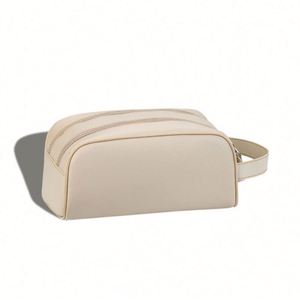 Bolsa de Almacenamiento de Cosméticos y Artículos de Aseo de Cuero Sintético Lila Lila, Bolsa de Maquillaje con Compartimentos de Gran Capacidad - Product Image 1