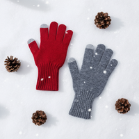 Gants en cachemire thermiques d'hiver pour cadeau d'entreprise, personnalisables, luxueusement doux, à doigts complets, compatibles avec les écrans tactiles, tricotés, chauds, pour couple
