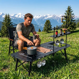 <span class=keywords><strong>Mesa</strong></span> Táctica Modular de Aleación de Aluminio IGT, Altura Ajustable, Placas de Ensamblaje DIY, <span class=keywords><strong>Mesa</strong></span> Plegable Portátil para Acampar, para Barbacoa al Aire Libre - Product Image 2