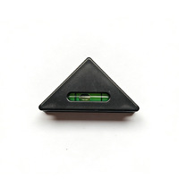 Mini niveau triangulaire avec base et bulle verte pour projets de bricolage et accessoires de camping-car 60*13*33mm