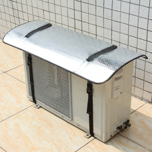 Refroidissement économie d'énergie feuille d'aluminium AC couvre isolation thermique extérieure climatiseur protecteur soleil <span class=keywords><strong>vent</strong></span> Bug déflecteur - Product Image 3