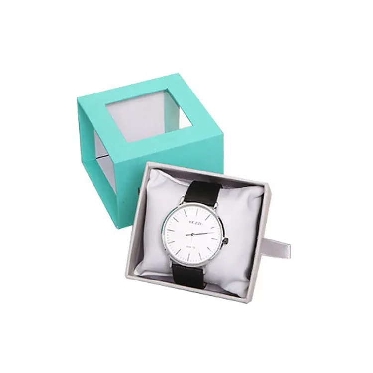 Venta al por mayor pequeña caja de regalo de joyería personalizada caja de embalaje de la caja de reloj