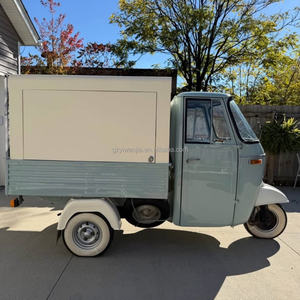 2026 Vintage 3 Tekerlekli Ape Yiyecek Kamyoneti Mobil Prosecco Bar Bira Musluklu Kamyon Retro İçecek Arabası Düğün Parti Etkinlikleri için CE - Product Image 3