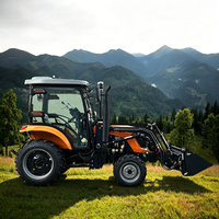 Tracteur agricole à 4 roues motrices, équipement agricole multifonctionnel avec motoculteur, pneus pour gazon et accessoires de tracteur complets