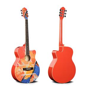 <span class=keywords><strong>Vente</strong></span> <span class=keywords><strong>flash</strong></span> <span class=keywords><strong>Guitare</strong></span> acoustique 40 pouces Bois d'individuation pour <span class=keywords><strong>guitare</strong></span> Touche en tilleul pour enfants/garçons/filles/adolescents/débutants (Couleurs) - Product Image 2