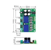 Carte d'amplificateur numérique HD XH-A311 TPA3116D2 2*50W+100W 2.1 canaux, amplificateur audio stéréo haute puissance avec contrôle du volume pour haut-parleur