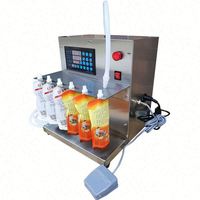 Machine de remplissage manuelle semi-automatique de poche de bec de détergent liquide de jus en forme de bouteille