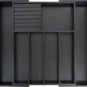 Bamboo <b>Kitchen</b> Knife Organizer Expandable Drawer Compartment <b>Box</b> With Partitions For Cutlery <b>Storage</b> - Product Image 5
