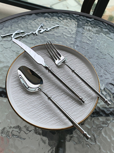 DF BC Fashion Nouveauté Spéciale – Couverts en Acier Inoxydable à Manche Martelé : Couteau de Table, Couteau à Steak, Fourchettes de Table, Fourchettes à Dessert – Personnalisables - Product Image 5