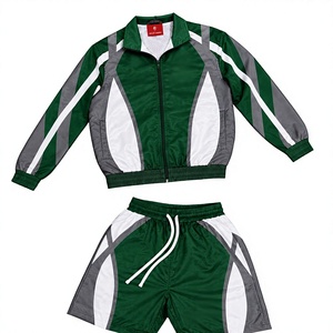 Unisex Sporty Lightweight Outdoor Tracksuit Solid Design Quick Dry Full Sleeve Zipper Front <b>Shorts</b> Regular Fit Spring Wear - Product Image 5