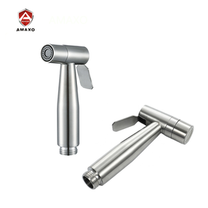 AMAXO Hot sale Chrome High Pressure Metal Head Hot Cold Water Bidet Sprayer Toilet Holder