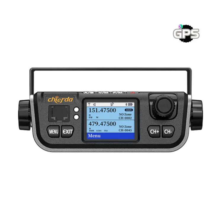 Chierda grosir mobil portabel mini, radio seluler mobil dengan fungsi GPS, tampilan LCD M520D dual band 25w vhf uhf kekuatan tinggi