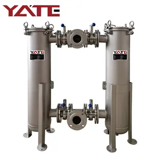 Maleta de filtro dupla de aço inoxidável, china fabricante de etólico/filtro líquido invólucro de filtro duplo de aço inoxidável