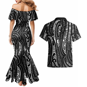 Nuevo Conjunto de <span class=keywords><strong>Ropa</strong></span> a Juego para Parejas con Diseño Fiji, <span class=keywords><strong>Ropa</strong></span> Elegante para Mujer y Camisa Hawaiana - Product Image 6