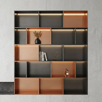 Étagère murale flottante contemporaine en acier inoxydable doré pour salle de bain, cuisine, salon, outils, garage