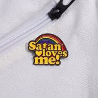 En gros, épingles en métal à motifs de dessins animés, épingles décoratives mignonnes avec des mots arc-en-ciel, broches décoratives pour chapeaux, sacs à dos et vêtements, badges de revers, épingles en émail personnalisées